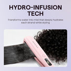 Wavytalk Steam Hair Straightener, Steam Sesh, Steam Reduces Damage, Nourishes Hair & Expedites Straightening, 1.38'' Nano Titanium Flat Iron with Detachable Comb for Silk Press Smoothing, Sakura Pink