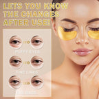 24K Gold Under Eye Patches,Black Box Collagen Anti-Aging Moisturize Under Eye Mask,Reducing Fine and Lines Dark Circleeye Patches,Gel Eye Masks Beauty & Personal Care