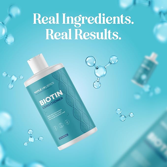 Biotin Conditioner for Thinning Hair - Volumizing Conditioner for Fine Thin & Weak Hair - Sulfate Paraben & Silicone Free with Nourishing Plant Proteins Argan Oil Green Tea & B Vitamins (16 Fl Oz)