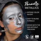 Mehron Paradise FX Metallics – Metallic Orange 1.4 oz | Professional Water Activated Shimmering Metallic Paint for Raves, Costumes, Special Effects, Halloween, Stage, Screen, Theater & Cosplay FX