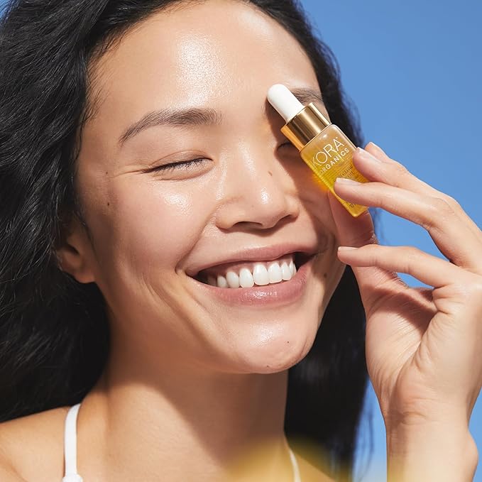 KORA Organics Noni Radiant Hydrating Under Eye Oil Roller, Smooth & Tone, Certified Organic, Cruelty Free Eye Serum - Delicate Eyebag Remover - Travel Essential for Puffy Face & Wrinkes - 0.34 Fl Oz