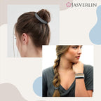 Gray Hair Elastics Ties, No Metal Ponytail Holders for Women Girls Men Guys Thick Curly Hair Styling Accessories No Pull Damage Crease Breakage 50pcs (Gray)