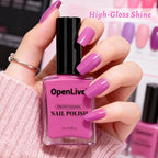 18ml Rose Pink Nail Polish Large Volume Quick Drying Nail Polish, Fast Drying and Long Lasting Color Nail Art DIY Home Manicure Gift for Women