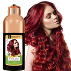 HERBBY Hair Color Shampoo for Gray Hair Coverage&Color Transform with 9 Herbal Extracts –Long Lasting(6-8 Weeks),Shiny,Evenly Colored,Instant Hair Dye Shampoo&Conditioner, 500 Ml (WINE RED COLOR)
