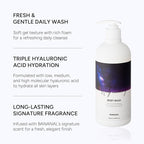 Korean Body Wash with Hyaluronic Acid & Aloe – Hydrating Moisturizing Cleanser for All Skin – Infused with Natural Extracts – Paraben & Silicone-Free – Woody Blackberry, 500ml / 16.9 fl oz