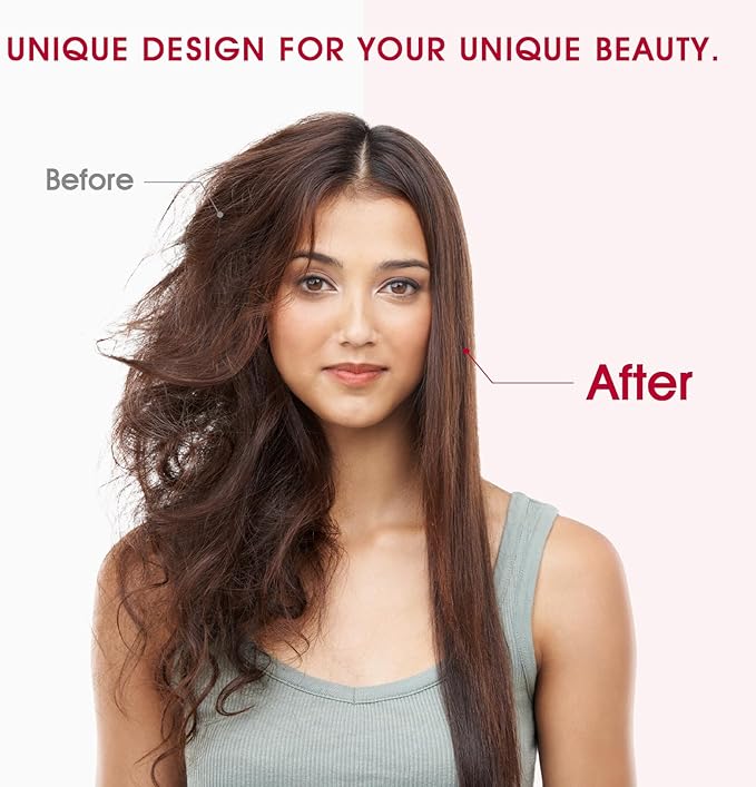 Hair Straightening Brush, Upgraded Negative Ionic Straightener Comb and Blow Dryer 2 in 1 for Women and Girl, 3 Optional Mode, Hot Air & Cold Air and Straighten & Curl Hair, Idea Gift