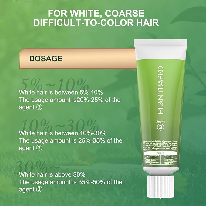 Permanent Hair Dye Gray Coverage Hair Dye PPD-Free Hair Color Kit 4A Cream Latte Brown