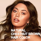 Chestnut Brown Hair Dye Shampoo 3 in 1, Long-lasting & Natual Hair Color Shampoo, Herbal Ingredients Natural Shampoo Hair Dye Effect in Minutes, Gifts for Men Women 500ml
