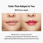 Blanc Essential Lip Oil - 50HR Moisturizing, Hydrating & Color Changing Korean Tinted Lip Oil Gloss Makeup with 6 Plant Extracts - Lightweight, Non-Sticky Finish 0.15 fl oz (#04 Green Apple)