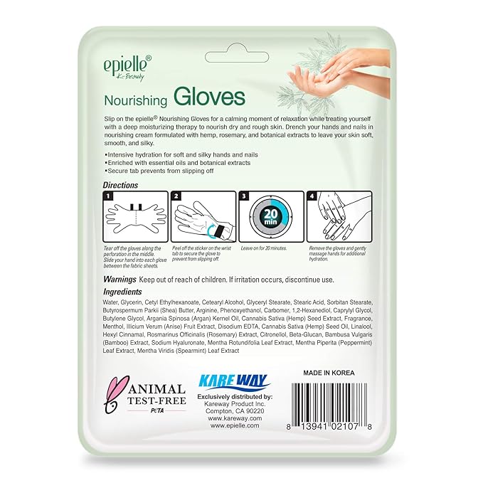 Epielle Relaxing & Nourishing Hand & Foot Masks, Repair and Soften Dry, Overworked Skin, Self Care Gifts for Women, Spa Kit, Stocking Stuffers, 6 Moisturizing Gloves & 6 Moisturizing Socks