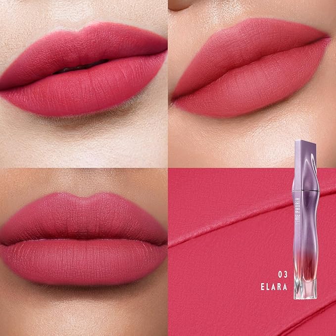 NEBULA VELVET LIP CREAM-Long Lasting Lip Stain, Waterproof and Transferproof Lip Tint, Matte Finish, Smooth Out Lip Lines, Lightweight & High Coverage, Stocking Stuffers (03 ELARA)