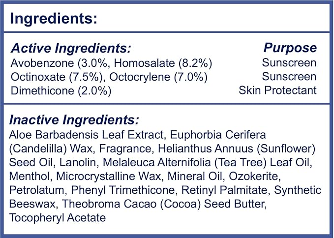 Dermatone Original Medicated Lip Balm Stocking Stuffer | Soothing & Moisturizing | Cocoa Butter, Aloe, Vitamin E | Heal & Repair Chapped Lips | SPF30 | 3-Pack, 0.15oz sticks