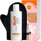 Sun Laboratories By Giesee Dark Sunsation Very Dark Tanning Lotion 4 oz with Tanning Mitt - Non-Toxic Self Tanner Kit, Natural Sunless Tanning Lotion, Travel Size, Long Lasting, Includes Self Tan Mitt