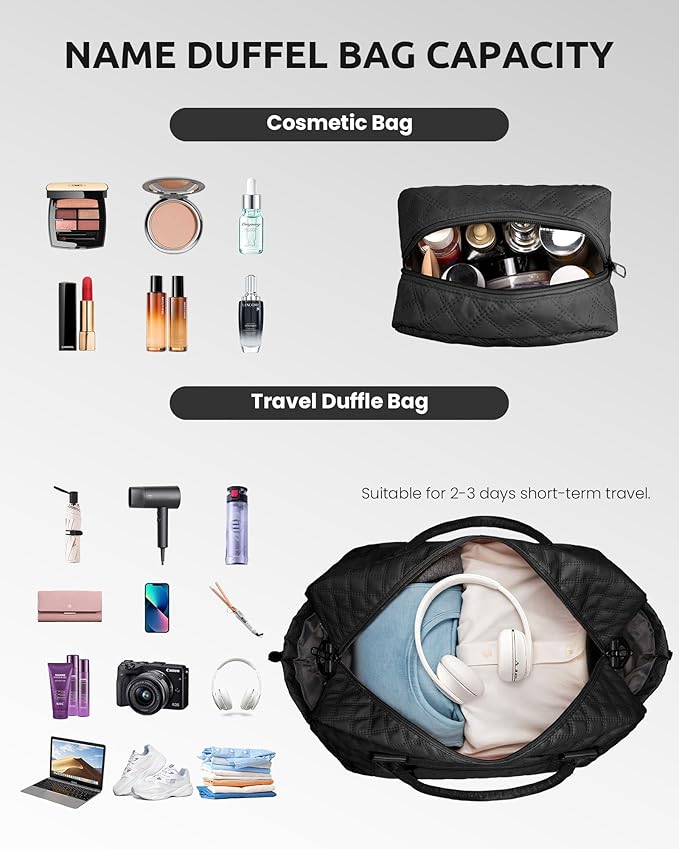 Easter Gifts for Teens-Duffle Bags, Personalized Weekender Bag with Shoulder Strap, Monogram Overnight Bags for Women Wet Pocket, Letter Travel Bag with Makeup Bag Gifts for Niece (Letter R)