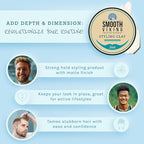 Smooth Viking Hair Clay for Men - Strong Hold Clay Pomade, Matte Finish, Oil-Free, Made in USA, All Hair Types, Natural Scent, Easy Wash Out, Thickening, Nourishing, 2oz