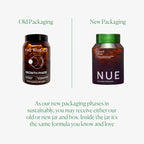 The Nue Co. Growth Phase Hair Supplement - Vegan Hair Capsules with Vitamins, Adaptogen, Reishi Mushroom & Protein for Thicker Fuller Looking Hair - Supports Strength & Reduces Breakage | 90 Capsules