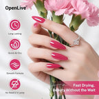 16.5ml Rose Red Nail Polish Large Volume Quick Dry Nail Polish, Long Lasting Shine, Fingernail Toenail Nail Art DIY Home Travel Nail Art Gift