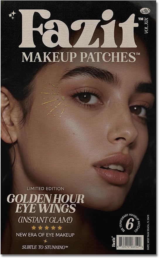Fazit Makeup Patches - Halloween Golden Hour Eye Speckles - Glow Up Make-Up Patches - Cute Glitter Makeup Accessories For Women - Cosmetic Glitter For Face