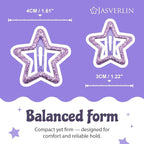 36 Pcs Star Hair Clips, Y2k Cute Snap Barrettes for Women Thin Thick Hair, Colorful Kawaii Girls Rave Accessories Glitter Non Slip Metal Hairclips Assorted Sizes (Purple)