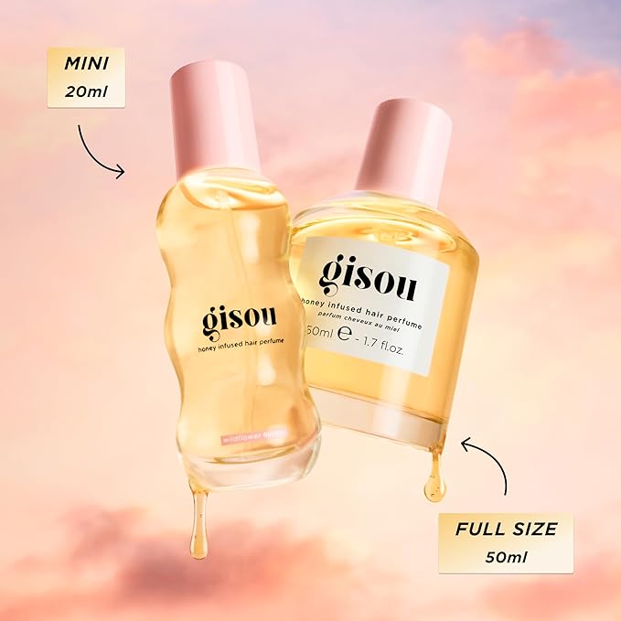 Gisou Honey Infused Hair Perfume – Long-Lasting Hair Fragrance with Mirsalehi Honey & Argan Oil, Wildflower Honey scent, 1.7 Fl Oz