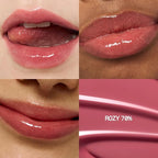 fwee 3D Voluming Gloss 70% (Rich) | Rozy 70% | High Shine, Non-Sticky Lip Gloss for Makeup | Long-Lasting, Moisturizing Gel Formula | 30%, 70% Pigment Options | Stocking Stuffers | 5.3g