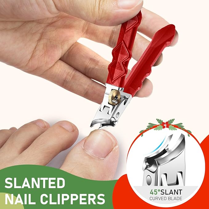 Mens Stocking Stuffers 2025, Toenail Clippers for Thick Toenails, Wide Opening Nail Clippers, Heavy Duty Ingrown Toenail Clippers Nail Cutters, Christmas Gifts for Men Women