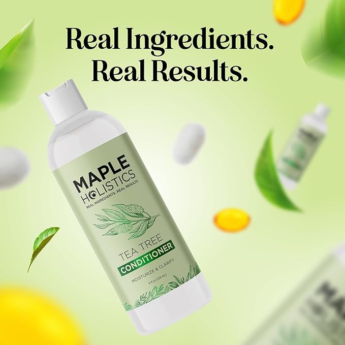 Tea Tree Conditioner for Dry Hair - Tea Tree Oil Conditioner for Oily Hair and Sulfate Free Conditioner for Dry Hair - Cleansing Conditioner and Tea Tree Dry Scalp Care with Tea Tree Oil for Hair