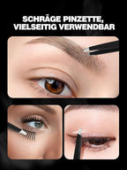 20X Magnifying Mirror with 2 Suction Cups, 3.5 inches Magnified Makeup Mirror and Slant Tweezers,Black,1PC