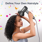 Professional Hair Dryer, 150,000 RPM High-Speed & 200 Million Negative Ions, Intelligent HD Display, Low Noise 51dB, Magnetic Diffuser & Nozzle, Travel Gift for Women