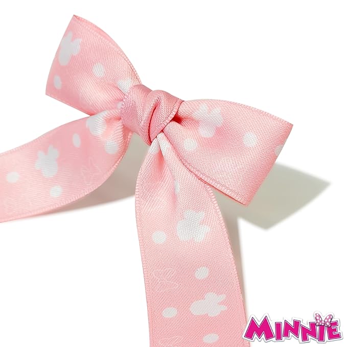 Disney Minnie Printed Long Tail Hair Bow Set for Girls – 7-Pack Printed Bows with Alligator Clips – Cute Hair Accessories for Kids Ages 3+