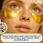 LE GUSHE Gold Under Eye Patches for Puffy Eyes and Dark Circles (20 Pairs) - Hydrating Collagen Under Eye Masks with Snail Mucin - Soothing Puffy Eyes Treatment for Women & Men - Bridesmaid Gifts