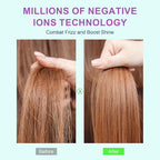 Travel Dual Voltage Hair Dryer Brush Blow Dryer Brush in One,2 Inch Hot Air Brush,Travel Hair Styler/Volumizer/Straightener/Curler,European Blow Dryer Brush with Universal Adapter