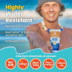 STREAM 2 SEA SPF 20 Mineral Sunscreen Biodegradable and Reef Safe, 1 Fl oz Pack of 3 Travel Size Paraben Free Non Greasy, Moisturizing Mineral Sunscreen For Face, Body Protection Against UVA and UVB