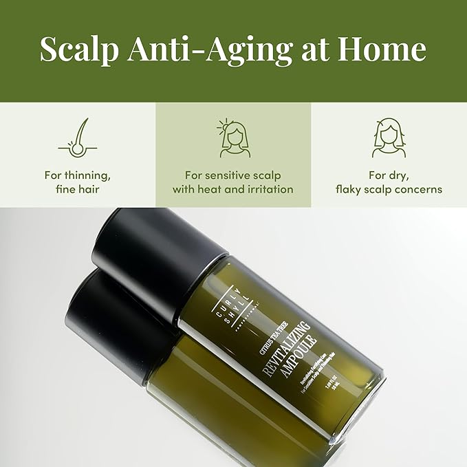 CURLYSHYLL Revitalizing Ampoule | Scalp Serum for Thinning Hair & Sensitive Scalp | Lightweight Daily Use | 50ml