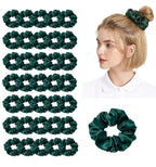 36Pack Womens Silk Scrunchies Satin Scrunchy Hairtie Hairbands Silky Hair Ties Elastics Hairs Bow Accessory Ponytail Holder