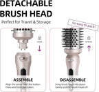 Thermal Brush, 1.7 Inch Heated Round Brush for Women, Dual Voltage Negative Ion Hot Brushes Styler for Blowout Look, Curling & Volumizing & Straightener for Dry Hair