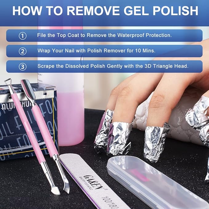 2PCS Metal Mauve/Pink Purple Cuticle Pusher and Cutter Remover Salon Quality Stainless Steel Gel Nail Polish Peeler Scraper Durable Manicure and Pedicure Cleaner Tool For Fingernail and Toenail