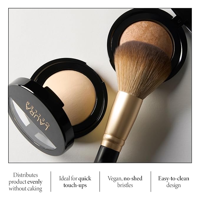 LAURA GELLER NEW YORK Setting Powder Brush - Makeup Brush for Setting - Set Face Makeup without Caking - Smooth Finish