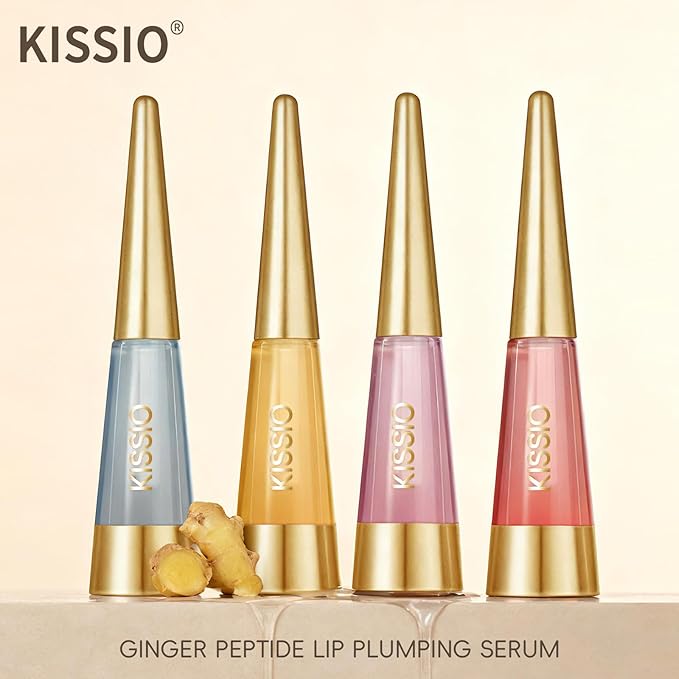 KISSIO PLUMP Lip Plumper,Maximum Plump with Ginger and Peptides,Extreme Lips Plumper,Hydrating,Lip Plumping,Lip Lines Care,Lips Gloss,0.3 fl oz,Expert