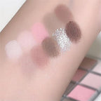 Erinde 10 Colors Eyeshadow Palette Makeup - Matte Shimmer Glitter Eye Shadow, Ultra-Blendable, High Pigmented, Naturing-Looking, Neutral Nude Eyeshadow Pallet with Professional Brush,19