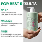 Anti Dandruff Shampoo - Scalp Deep Cleansing, Excess Sebum Care, Natural Ingredients - For Women & Men, Soothes Itchy, Dry Scalp, 16.8 fl.oz