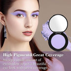 MEICOLY Light Purple Eyeshadow with Mirror,Matte Violet Lavender Eye Shadow Palette,Lilac Purple Powder Makeup,Single Eyeshadow for Women and Girls,Eye Makeup Eyelid Color