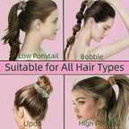 8 Pcs Small Satin Scrunchies for Women, No Damage No Crease Hair Ties for All Hair Types and Textures, Thin Hair Elastic Bands Ponytail Holders for Girls Hair Accessories (Multicolor)