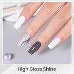 Beetles Gray Gel Polish Set Gel Nail Polish Winter Colors 2025 White Black Nude Neutral Gray Milky Soak off Uv Led Lamp Needed Manicure Salon DIY at Home Gifts for Women Soft Eclipse