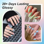 DouborQ 6 Color Nail Polish Set Finger Nail Polish Pack Glossy Toenail Polish DIY Gifts for Women Long-lasting Nail Art Varnish (13-18)