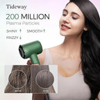 Tideway Hair Dryer, Blow Dryer with Diffuser High-Speed Plasma Ionic Low Noise for Fast Drying, Travel Hair Dryer for Women and Man, Curly/Wavy & Long/Thick Color-Treated Hair H11