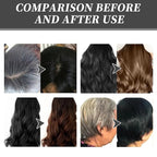 Mild Formula Long Lasting Hair Dye Set,Plant Extracts Hair Color Dye Cream,Plant Single Dose Dye,Nourishing Natural Shampoo, for Gray Coverage (Light Black)