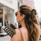 2.7 Inch Matte Hair Claw Clips No Slip Matte Unbreakable Clip for Momen Thin and Medium Thick Hair, 3 Pack