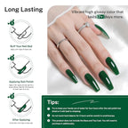 16.5ml Dark Green Nail Polish Large Volume Quick Dry Nail Polish, Long Lasting Shine, Fingernail Toenail Nail Art DIY Home Travel Nail Art Gift
