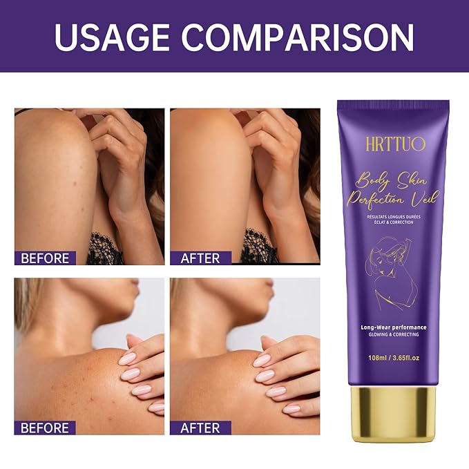 Body Coverage Perfector, Waterproof Leg & Body Makeup for Tattoo & Scar Cover Up, No Transfer Coverage Concealer with Brush, All Over Complexion Perfector for All Skin Tones (Golden Radiance)